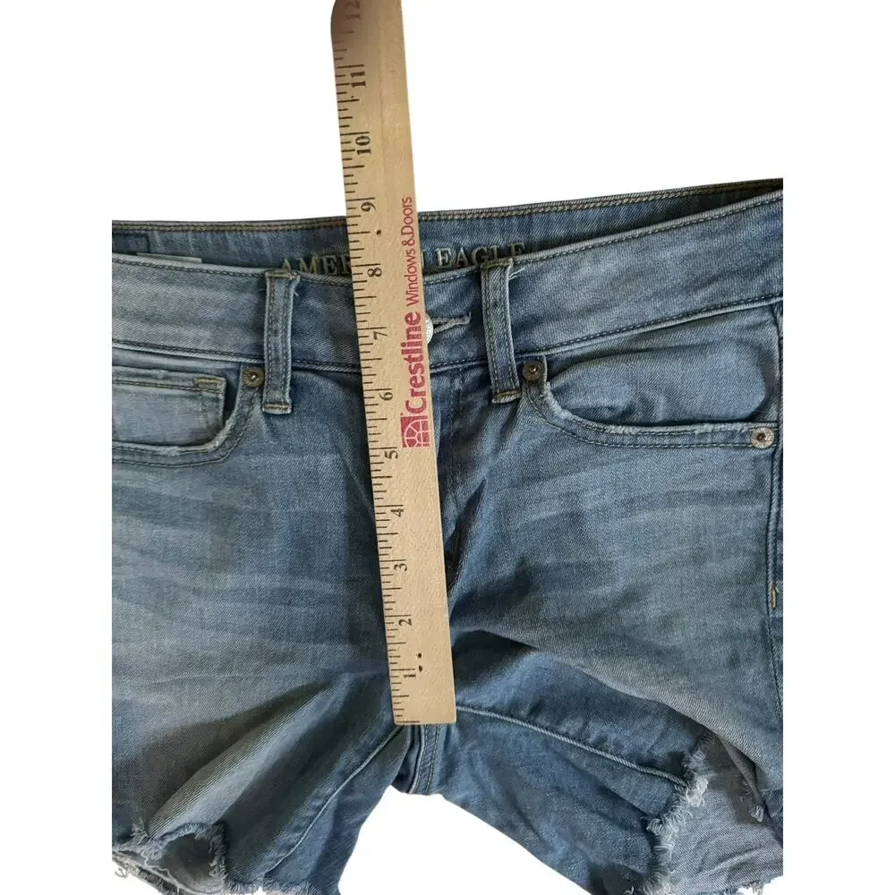 American Eagle‎ Super Stretch Shorts Size 2 Distressed Women’s Summer Shorty